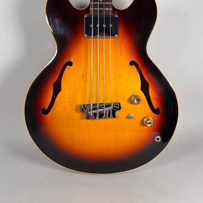1967 Gibson EB-2 Bass Guitar Sunburst Finish w/Soft Shell Case image 2