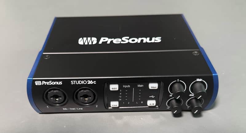 PreSonus Studio 26C 2x4 USB-C Audio / MIDI Interface 2019 - Present - Black image 1