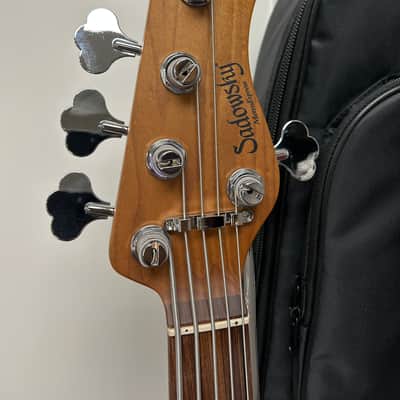 Sadowsky MetroExpress Vintage J/J 5 String Fretless Bass Guitar - Black image 3