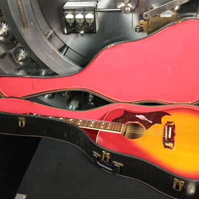 Global Dove 1970's Sunburst Acoustic Dreadnought w/ Chipboard Case image 12