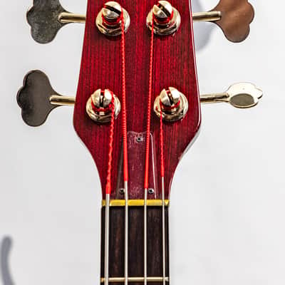1981 Washburn SB40, SB-40 Bass Wine Red Neckthrough image 8