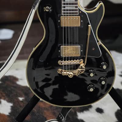 Greco EG Single Cutaway Custom 1981 - Ebony with Gold Hardware image 1