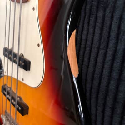 MIM Fender Standard Jazz Bass Left-Handed with Rosewood Fretboard 1998 - 2008 - Brown Sunburst image 3
