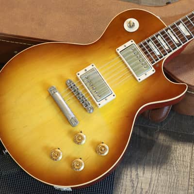 2008 Gibson Custom Shop Les Paul R8 1958 Historic Reissue Electric Guitar Iced Tea Burst + HSC COA image 2