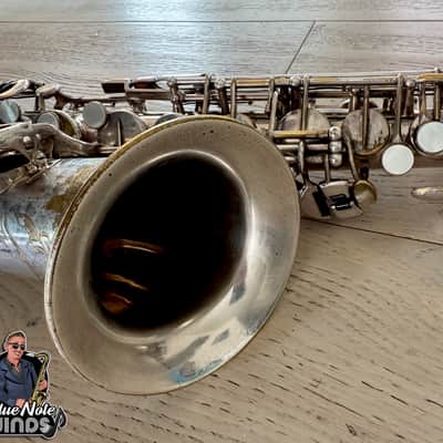 1938 Selmer Balanced action alto saxophone- Original Silver plate w/ Full engraving & Premium Overhaul! image 5