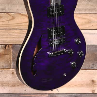 EVH SA-126 Special Semi-Hollow Guitar Transparent Purple w/ Case image 2