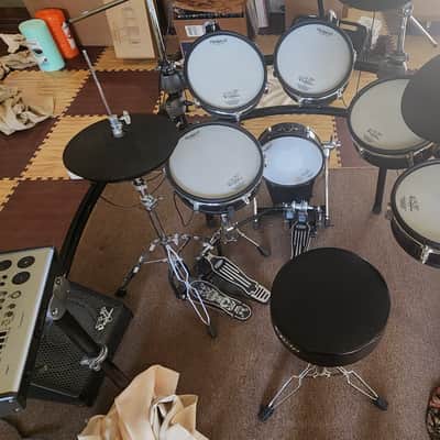 Roland TD-20KV/20SV V-Pro V-Drum Kit(COMPLETE - As Pictured) w/ PM-10 Monitor, all hardware & LOTS OF ACCESSORIES image 2