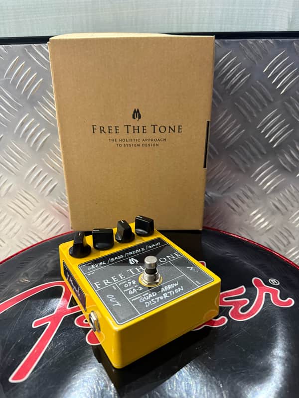 Free The Tone QA-2 Quad Arrow Distortion 2010s - Yellow | Reverb