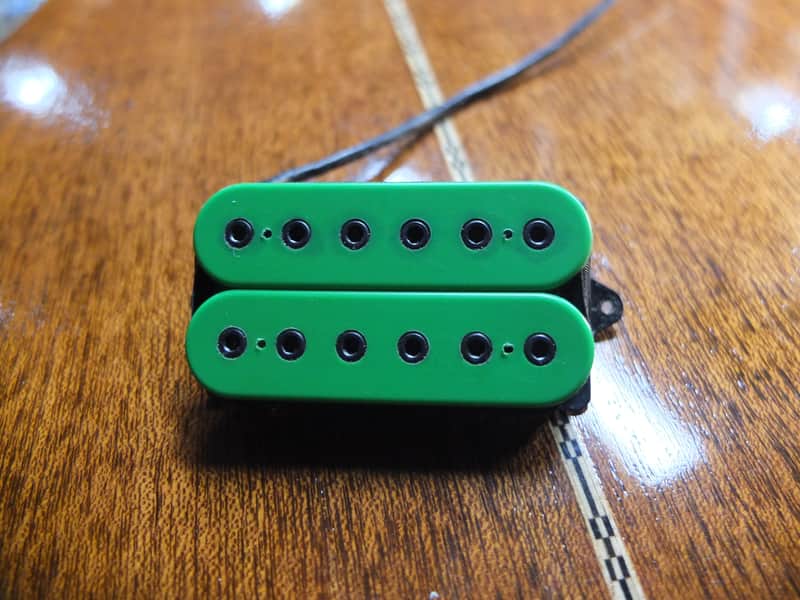 Dimarzio DP 227 SP Liquifire Gibson Spaced Humbucker - Green with Black Pole Pieces image 1