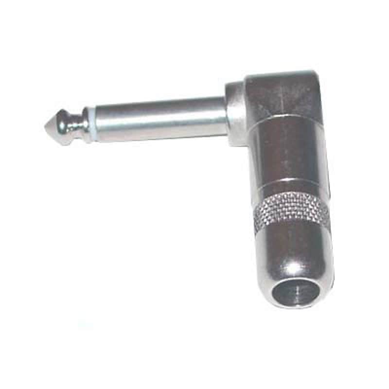 Switchcraft 226 1/4" Mono 2 Conductor 90 Degree All Nickel Plated Metal Cable Mount Plug - Bulk Bild 1
