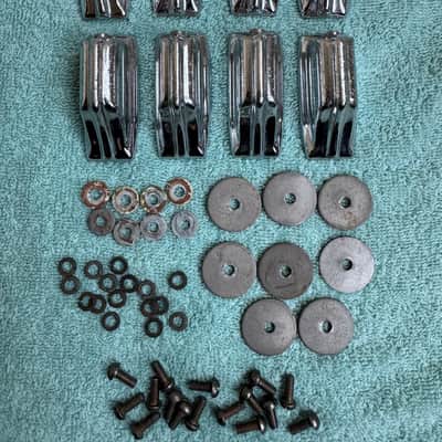 Rogers Lot of 8 Beavertail Vintage Cleveland era Tom Drum Lugs Lot #2 60s - Chrome image 3