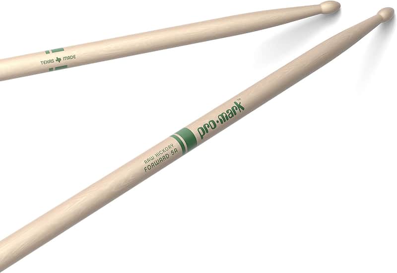 Promark TXR5AW Hickory 5A Natural Finish Wood Tip Drum Sticks image 1