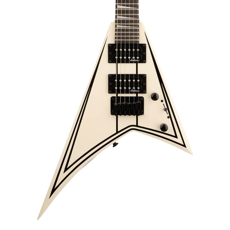 Used Jackson JS Series RR Minion JS1X Electric Guitar - White w/ Black Pinstripes image 1