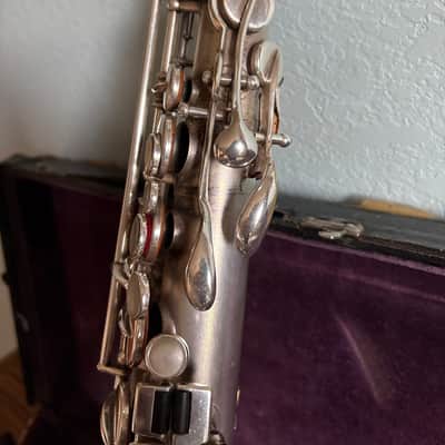 Buescher True-Tone Low Pitch Silver Alto Saxophone 1925 image 8
