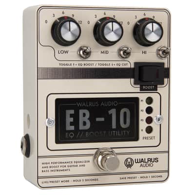 Walrus Audio EB-10 Preamp/EQ/Boost Pedal - Cream image 2