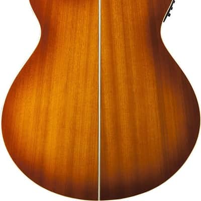 Wahsburn Festival EA15ATB Mini Jumbo Cutaway Acoustic-Electric - Ice Tea Burst image 2