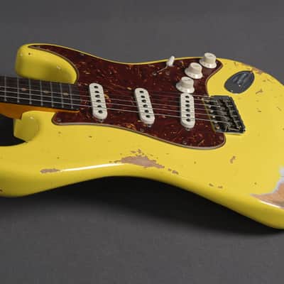 Fender Custom Shop Stratocaster 1963 Heavy Relic Graffity Yellow Tortoise Pickguard image 11