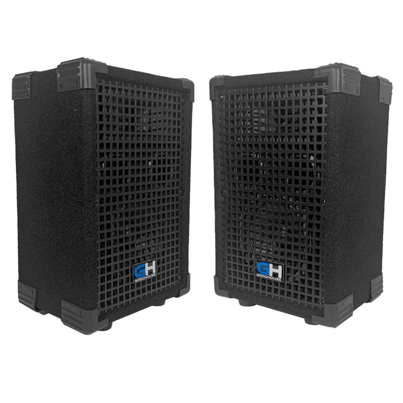 GH5L - Pair of Passive 5 Inch 2-Way PA/DJ Loudspeaker Cabinets - 300 Watt Full Range PA/DJ Band Live Sound Speakers image 1