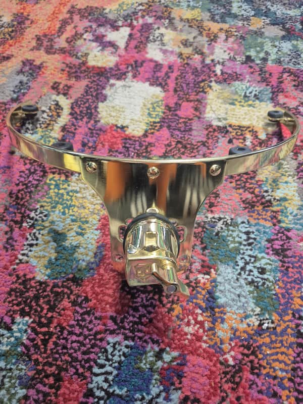 SJC 12x6x4 hanging tom mount - brass image 1