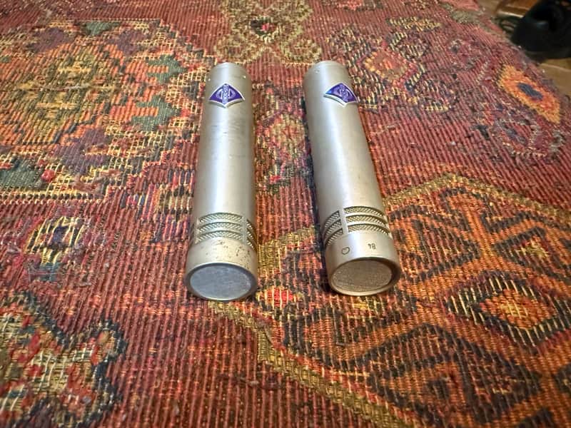 Neumann KM 84 Small Diaphragm Cardioid Condenser Microphone Stereo Pair 1966 - 1992 - Nickel image 1