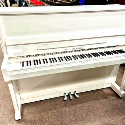 WILH.STEINBERG P118CW Upright Piano White - white snow image 3