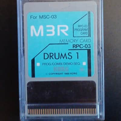 Korg RPC-03 Program Card DRUMS 1 for M3R 1989
