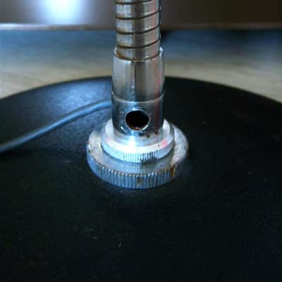 Vintage 1970's Atlas Sound MS12C microphone floor stand variant w GN-19 gooseneck, P3F XLR connector and cable Shure Electro Voice MS11C MS10C # 1 image 5