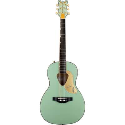 Gretsch G5021E Rancher Penguin Parlor Acoustic Electric Guitar - Mint Metallic image 3