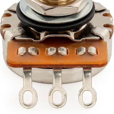 Pot Brass Solid Short Shaft 1/4 Inch Audio Taper Potentiometer for Electric Guitar Bass image 2