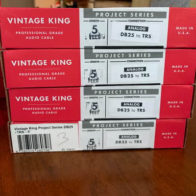 VINTAGE KING PROJECT SERIES DB25 - TRS - 5' Breakout Cable Snake image 3