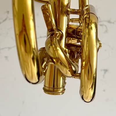 King Tempo II 603 Student/Intermediate Bb Cornet w/original case. - Lacquered Brass image 12