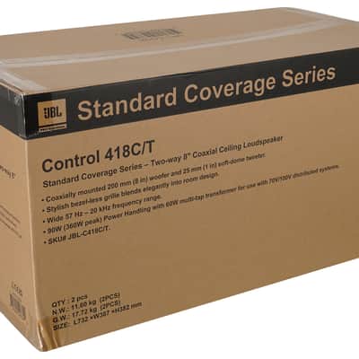 (4) JBL Control 418C/T 8" Commercial 70v Ceiling Speakers+Crown Amp 4 Restaurant image 12