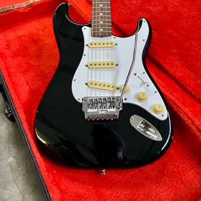 Fender E Serial Contemporary Squier Stratocaster c 1985 Black MIJ Japan strat Floyd rose fujigen image 3