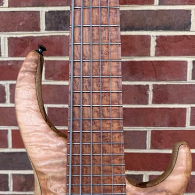 MTD 635-24, 2026 Model, Natural, Quilted Maple Top, Black Limba Body, Ash Neck, Roasted Birdseye Maple Fretboard, Matching Knobs, Matching Backplates, MTD World Logo, Custom Bartolini Pickups & Preamp, MTD Deluxe Gig Bag image 6
