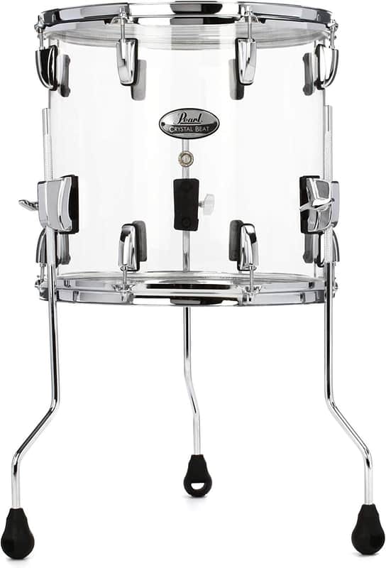 Pearl Crystal Beat 16"x15" Crystal Beat Floor Tom in Ultra Clear Acrylic (#730) (CRB1615F/C730) image 1