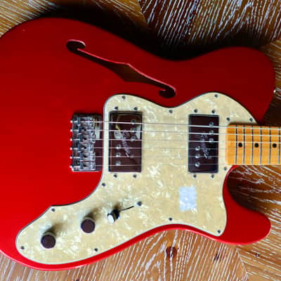 Fender AVRI '72 Telecaster Thinline 2011 - Candy Apple Red W/ Coma CuNiFe pickups image 1