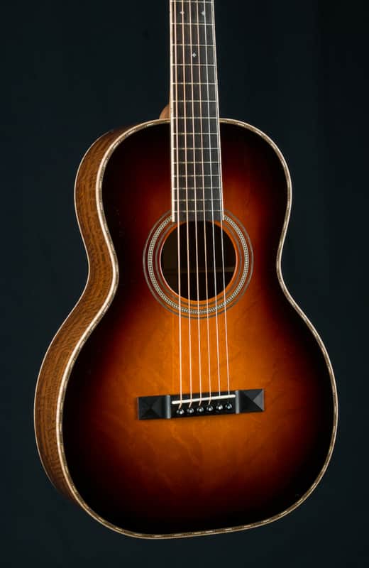 Huss and Dalton 0-SP Parlor 12-Fret Figured Black Walnut and and Bearclaw Sitka Spruce Sunburst Custom NEW image 1