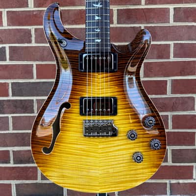 PRS Private Stock McCarty 594 Semi-Hollow Tremolo, Sandstorm Dragon's Breath, East Coast Wide Flame Maple Top, Black Limba Body, Curly Maple Neck, Brazilian Rosewood Fretboard image 1