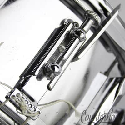 Premier 14x5"Olympic Snare Drum Chrome Steel COS Shell Vintage 70s 8-Lug England image 3