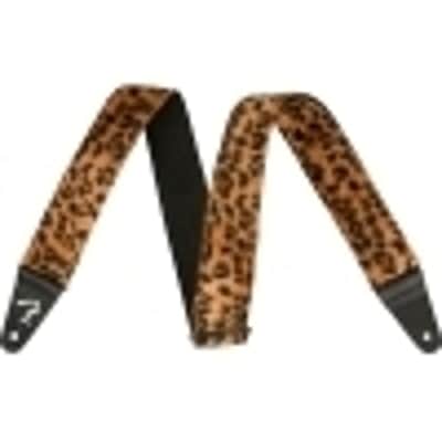 Genuine Fender 2" Wide, Wild Animal Faux Print Guitar Strap - Leopard image 1