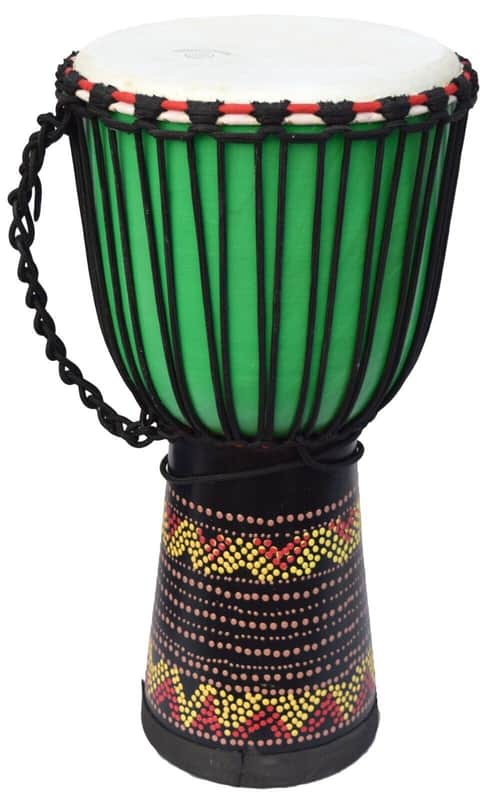Ecko - 60cm/24in. Djembe Green Design image 1