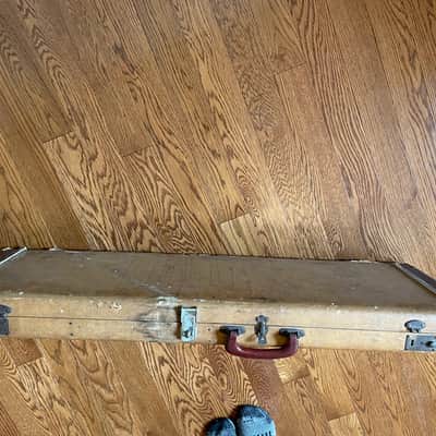 1962 Fender Pre-CBS Brown Tolex Guitar Case | Orange Plush Interior | Vintage USA | Mustang | Duo Sonic | Music Master | Bronco image 3