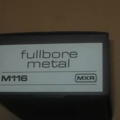 very lightly handled / mostly very clean MXR EMPTY BOX for M116 Fullbore Metal Distortion (NO pedal) + original Instructions & original Warranty / Registration (2010s-2020s) BOX: black cardboard with silver color MRX logo / LABELS: gray & black image 6