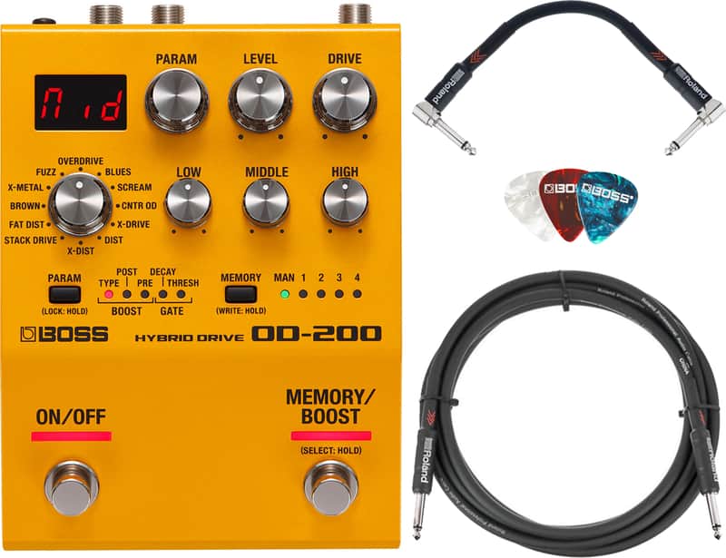 Boss OD-200 Hybrid Drive w/ Instrument Cable image 1