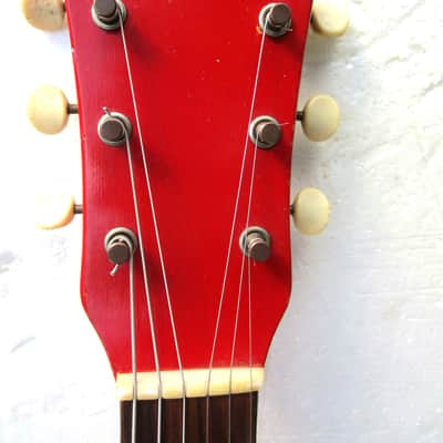 Valco Tosca Guitar, 1960's, Red Finish, Kluson Tuners, Kay Case image 3
