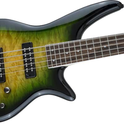 Jackson  JS Series Spectra 5 String Bass Guitar JS3QV,  Alien Burst Finish image 4