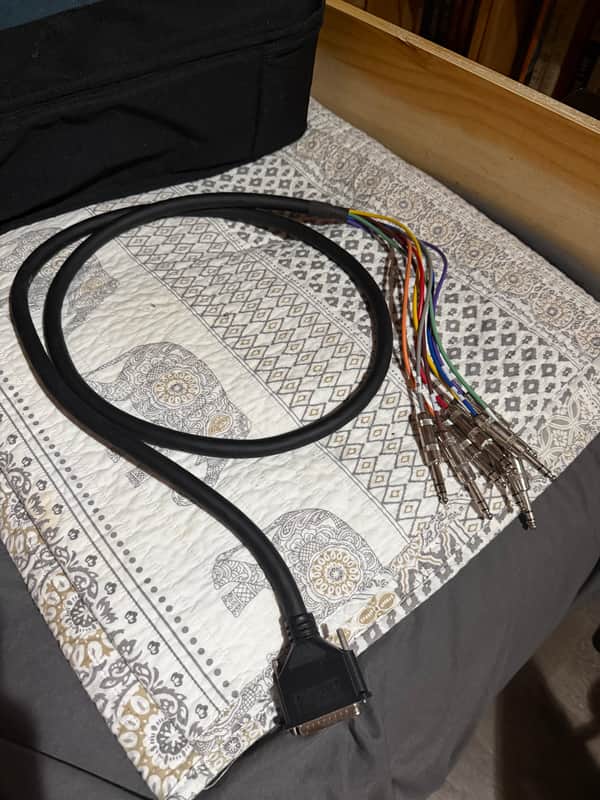 Hosa DTP-802 8-Channel DB25 to 1/4" TRS Male Cable Snake - 2m 2010s - Multi-Colored image 1