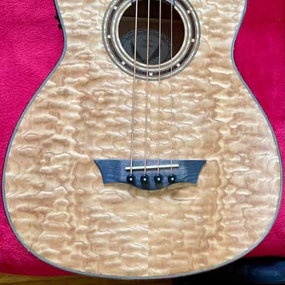 Dean EQABA-GN Exotica Quilt Ash Acoustic Bass with Aphex Electronics 2010s - Gloss Natural image 2