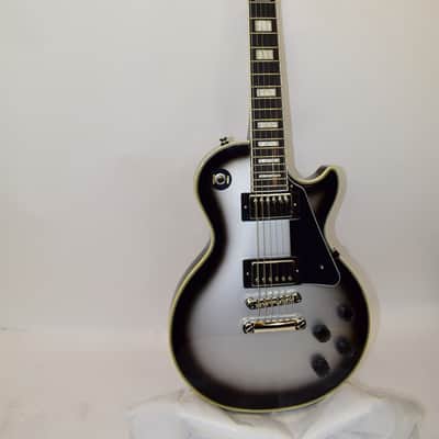 Epiphone Les Paul Custom LTD Electric Guitar, Silver Burst w/ Case image 2