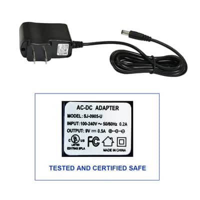 Rowin DC 9V 500mA Power Supply for Guitar Effect Pedals Power Adapter with No Current Noise Negative Center image 5